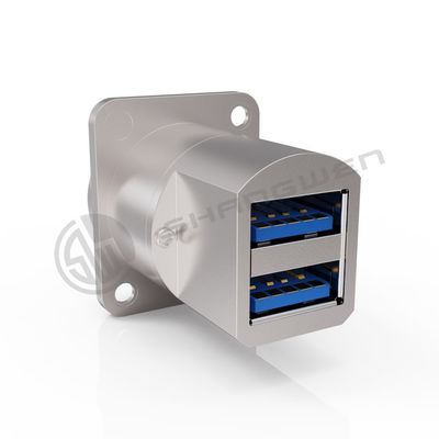 9Pin Shielded Dustproof Double Port USB Type A/B 3.0 Data Cable Connector Custom Length Plastic ABS Housing Copper for Audio