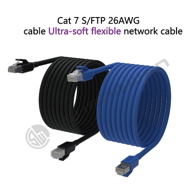 Cat7 Shielded 10Gbps RJ45 Network Patch Cable Cord RJ45  Cat7 Customized 4pair CE UL 100% Oxygen-free Copper  Cat7 26AWG SFTP