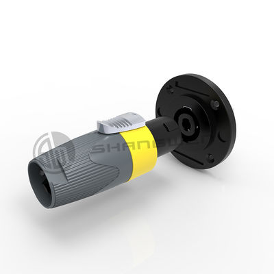 Four-Pole Round Terminal Loudspeaker Connector Plastic Male Socket Metal Insert Female Speaker Jack 4 Pin Circular Connector