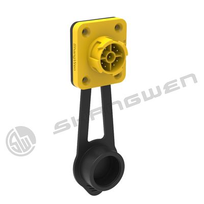 IP65 Self-locking M19 Series Push-pull  Black  Connection Industrial 9 Pin Cross  5A Male Socket signal Connector