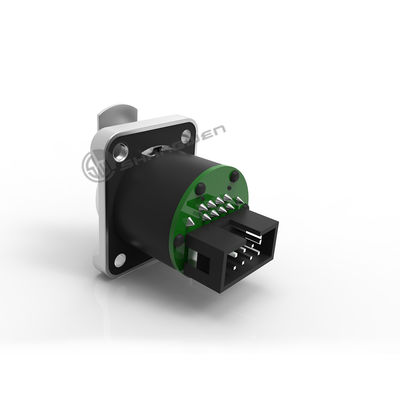 IP44 Rj45 Συνδέτης Βιομηχανική συγκόλληση αρσενικό θηλυκό 8pin Horn Straight Plug