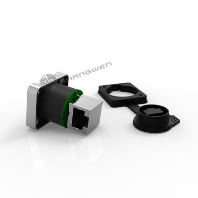 Rj45 Γυναικεία σύνδεση πλαισίου Ethernet Βιομηχανική IP65 Αδιάβροχη