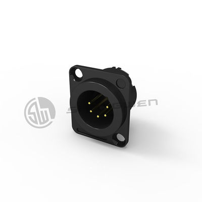Βιομηχανικό XLR αρσενικό σύνδεσμο Socket Audio 5 Pin Connector Ηλεκτρικό