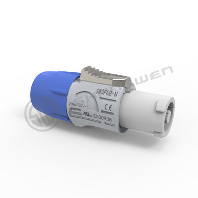 20A 250V κυκλικός σύνδεσμος ισχύος εσωτερικού χώρου 3 Διοδηγός σύνδεσμος Powercon