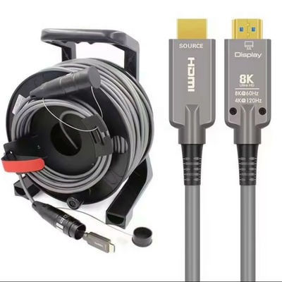 Τεθωρακισμένη οπτική ίνα HDMI2.1 HD καλώδιο τύμπανο 8K 120Hz TPU καλυμμένο καλώδιο για ηχητικό βίντεο τηλεόραση προστατεύει το καλώδιο Shell