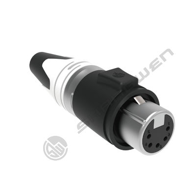 Εξωτερικός σύνδεσμος Cu Alloy XLR 5 πιν για μικροφώνου ενισχυτή μίξερ Αδιάβροχο IP65 γυναικείο ήχο