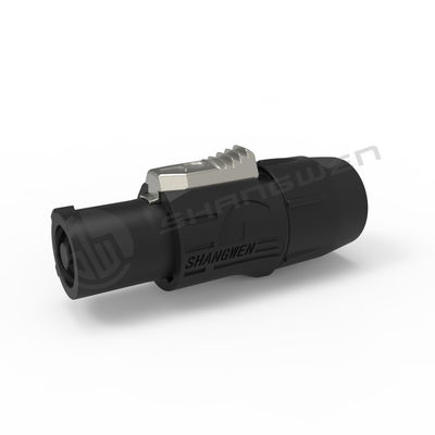 CQC、CE、UL Αδιάβροχος Powercon Plug Μαύρος σύνδεσμος 250v 20A