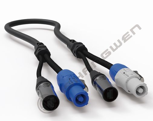 XLR Γυναικείο και ανδρικό Powercon συνδυασμό καλώδιο ισχύος και 3pin DMX SJT καλώδιο σήματος 2in1 μέσα και έξω ισχύς υβριδικό καλώδιο