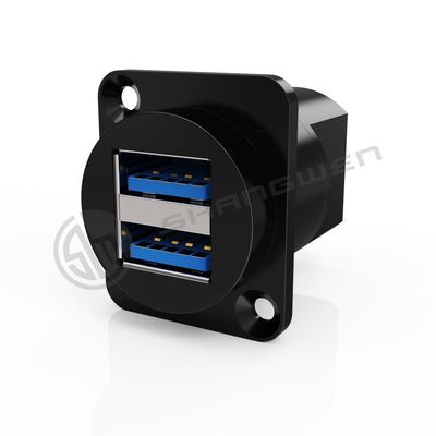 9Pin Shielded Dustproof Double Port USB Type A/B 3.0 Data Cable Connector Custom Length Plastic ABS Housing Χαλκό για ήχο