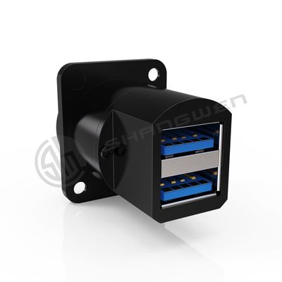 9Pin Shielded Dustproof Double Port USB Type A/B 3.0 Data Cable Connector Custom Length Plastic ABS Housing Copper for Audio