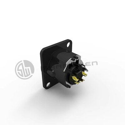 Άνδρας 7-Pin XLR Socket 3,5mm Χρυσός Διοδηγός IP40 Indoor Audio Cable Plug Υψηλή αντοχή Shell Plating Ανθεκτικός Άνδρας Shell