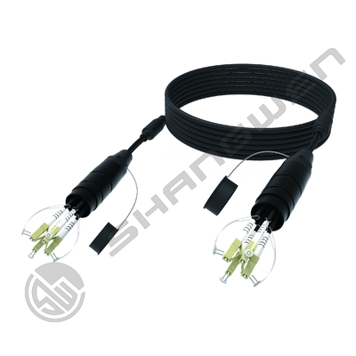 OM2/OM3/OM4 Κατηγορία ινών TPU Armored Jumper LC FC SC ST Multimode Fiber Optic CL3 Δικτυακά καλώδια ίνων σε μαύρο για εσάς