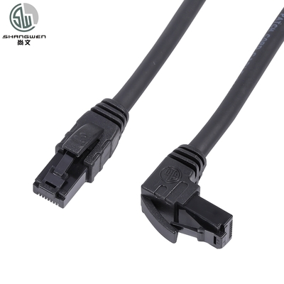 UTP Cat5e 90 βαθμών γωνία RJ45 σύνδεσμος Δικτυακό καλώδιο τερματικό 8P8C Κρυστάλλινη πρίζα κεφαλής