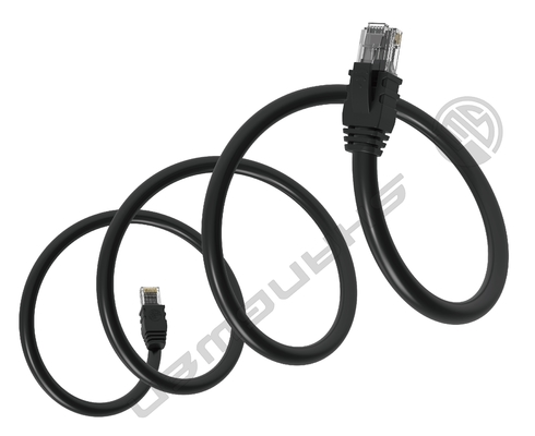 26awg Μαύρο UTP Cat5e Καλώδιο Δικτύου Patch Cord 4 ζεύγη Cat5e LAN Cable