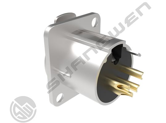 New IP40 Indoor Audio Video Cable Connector XLR 4 Pin Female Socket with Solder Adapter and Jack Lead Cable Zinc Alloy Housing