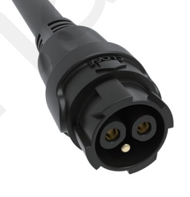 M19 Series Push-pull Self-locking Black Connection Industrial 3 Pin Male Socket  Power Connector