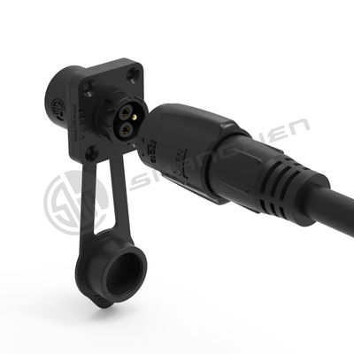 M19 Series  3*2.5mm²  CCC VDE CE Power Cable Push-pull Self-locking Black  3 Pin Female Male Plug Power Input Connector