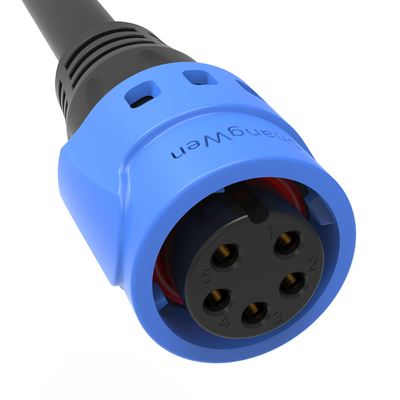 M19 Series Push-pull Self-locking Connection Industrial 5 Pin Female Male Plug Power  Connector