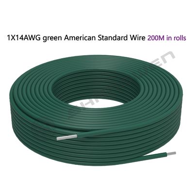 14AWG Wire PVC Wire UL AWM 1015 14AWG 105℃ 600V 14AWG PVC Electronic Cable Tinned Copper Stranded Wiring 600V Power Cord Green