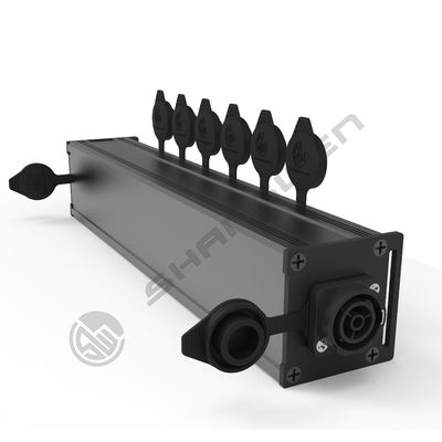 PowerCon TRUE 4  6 Channel TRUE1 Connectors Electrical Breakout Box Powercon Power Coupler Distribution Output  LED Light IP65
