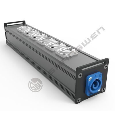 6-Channel PowerCON Outdoor Power Distribution Equipment PowerCON 4 6 Sockets IP44 Level Copper Contact Audio Output