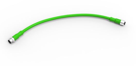 Factory Sales Industrial Circular Cable Green Electrical Wire M8 Ip67 Waterproof 4 Pin Connector