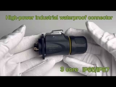 Υψηλής ισχύος αρσενικός θηλυκός σύνδεσμος IP65 IP67 3 πυρήνες Αδιάβροχος σύνδεσμος εξωτερικός