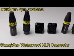 Μικρός σύνδεσμος ρεύματος XLR εξωτερικός αδιάβροχος 3 πιν αρσενικός σύνδεσμος