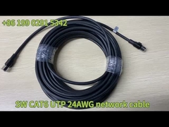 Στρογγυλό καλώδιο Cat6a UTP Patch Cord 24AWG 4 Pair Black / Gary 4P PVC Ethernet