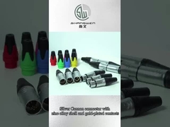 Εσωτερική προστασία IP40 6-πολικοί σύνδεσμοι XLR ήχου και βίντεο για επαγγελματικό ήχο και βίντεο