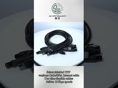 Μαύρο γυμνό χαλκό UTP Cat5 Cat5e Ethernet Data LAN καλώδιο 24AWG 28AWG δίκτυο patch cord