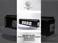 6-Port PowerCON Audio Distribution Output Box Στρογγυλοστοιχημένη εγκατάσταση Αλουμινίου κατασκευή